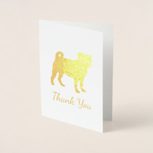 Pug Dog Baby shower Thema Puppy Gender Neutraal Folie Kaarten