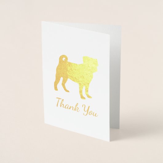 Pug Dog Baby shower Thema Puppy Gender Neutraal Folie Kaarten (Voorkant)