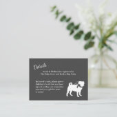 Pug Dog Baby shower Thema Puppy Gender Neutraal Informatiekaartje (Staand voorkant)