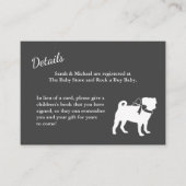 Pug Dog Baby shower Thema Puppy Gender Neutraal Informatiekaartje (Voorkant)