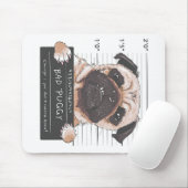 Pug Dog Bad Puggy Pet Owner Muismat (Met muis)