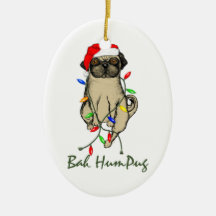 Pug Dog Bah Humpug Funny Kerstmis