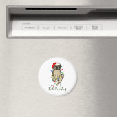 Pug Dog Bah Humpug Funny Kerstmis Magneet (Insitu (Vaatwasser))