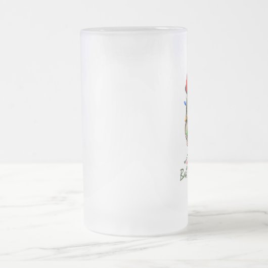 Pug Dog Bah Humpug Funny Kerstmis Matglas Bierpul (Center)