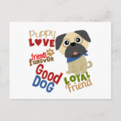 Pug Dog Best Friend Briefkaart (Voorkant)