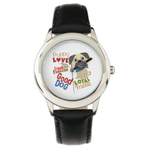 Pug Dog Best Friend Horloge
