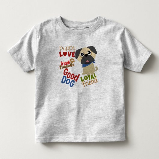 Pug Dog Best Friend Kinder Shirts (Voorkant)