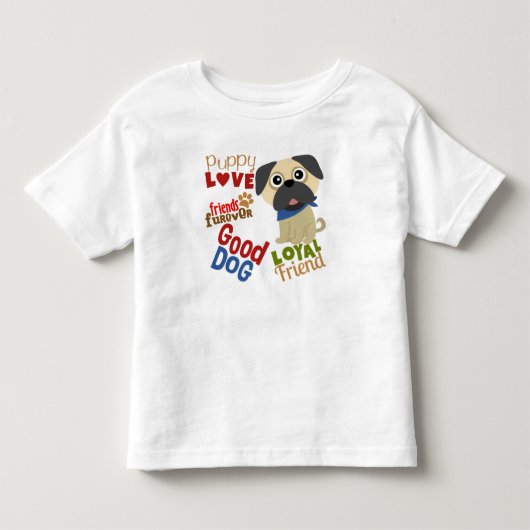 Pug Dog Best Friend Kinder Shirts (Voorkant)
