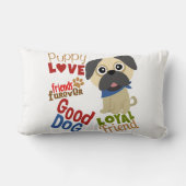 Pug Dog Best Friend Kussen (Achterkant)