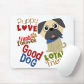 Pug Dog Best Friend Muismat (Met muis)