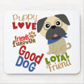 Pug Dog Best Friend Muismat (Voorkant)