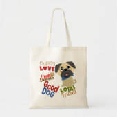 Pug Dog Best Friend Tote Bag (Voorkant)