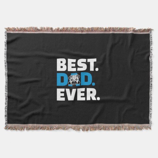Pug Dog Beste Pap Ooit Deken (Voorkant)