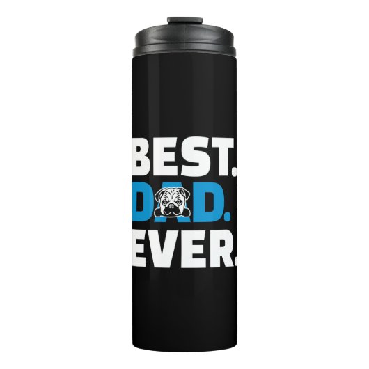 Pug Dog Beste Pap Ooit Thermosbeker (Voorkant)