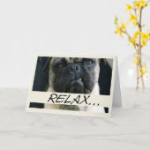 Pug Dog Birthday Kaart (Gele Bloem)