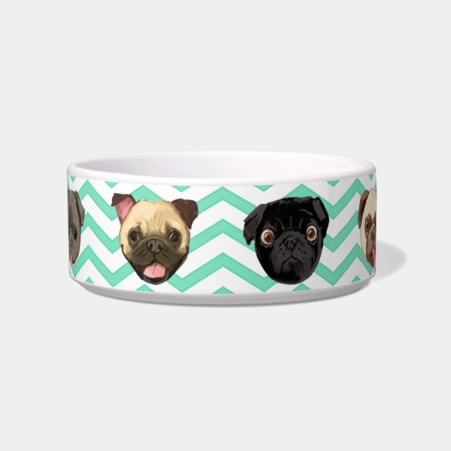 Pug Dog Bowl Voerbakje (Voorkant)