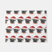 Pug Dog Breed Christmas Stars Deurmat (Voorkant)