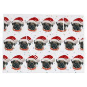 Pug Dog Breed Christmas Stars Groot Cadeauzakje (Achterkant)
