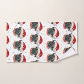 Pug Dog Breed Christmas Stars Handdoek (Handdoek)