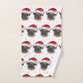 Pug Dog Breed Christmas Stars Handdoek
