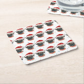 Pug Dog Breed Christmas Stars Kartonnen Onderzetters (Schuin)