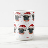 Pug Dog Breed Christmas Stars Koffiemok (Center)