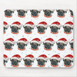 Pug Dog Breed Christmas Stars Muismat