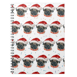 Pug Dog Breed Christmas Stars Notitieboek