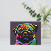 Pug Dog Briefkaart (Staand voorkant)