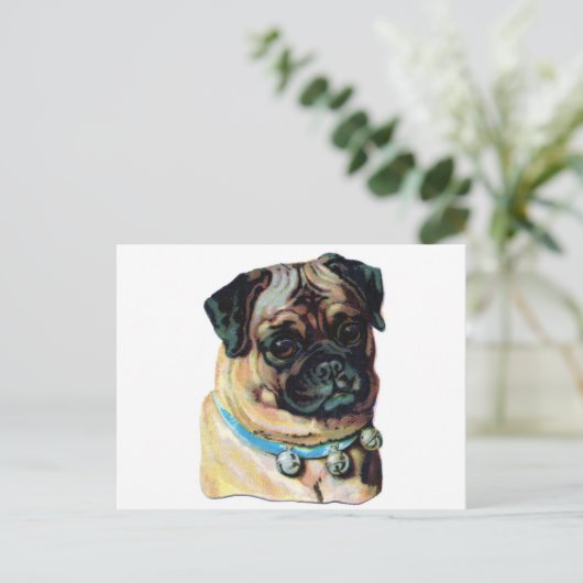Pug Dog  Briefkaart (Staand voorkant)