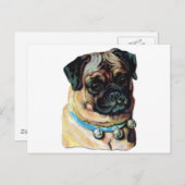 Pug Dog Briefkaart (Voorkant / Achterkant)