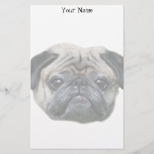 Pug dog briefpapier (Voorkant)