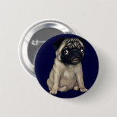 Pug Dog Button (Voorkant /achterkant)