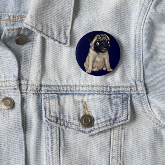 Pug Dog Button (In situ)