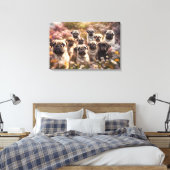 Pug Dog Canvas (Insitu (Slaapkamer))