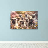 Pug Dog Canvas (Insitu (Houten vloer))