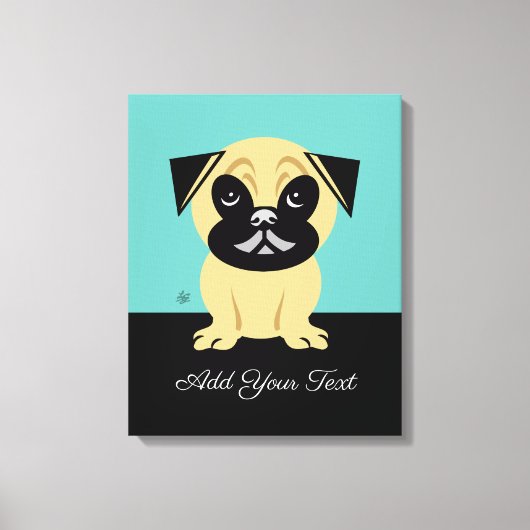 Pug Dog Canvas Afdruk (Voorkant)