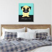 Pug Dog Canvas Afdruk (Insitu (Slaapkamer))