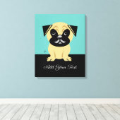Pug Dog Canvas Afdruk (Insitu (Houten vloer))