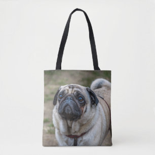 Pug dog Canvas tas