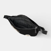 Pug Dog Cartoon Mops Close-up Tekening Op Zwart Heuptasje (Open)