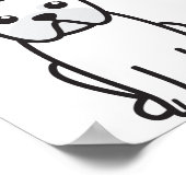 Pug Dog Cartoon Poster (Hoek)