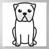 Pug Dog Cartoon Poster (Voorkant)