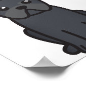 Pug Dog Cartoon Poster (Hoek)