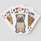 Pug Dog Cartoon Speelkaarten (Achterkant)