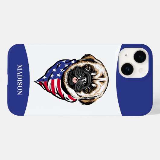 Pug Dog Case-Mate iPhone Case (Achterkant (horizontaal))