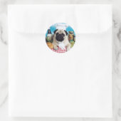Pug Dog Chef Ronde Sticker (Tas)