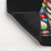 Pug Dog Christmas Lights Santa Hat Dog Lover Muismat (Hoek)