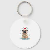 Pug Dog Christmas Men Women (1) Sleutelhanger (Voorkant)