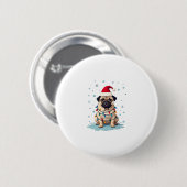 Pug Dog Christmas Men Women (3) Ronde Button 5,7 Cm (Voorkant /achterkant)